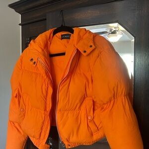 Bright Orange Puffer Jacket